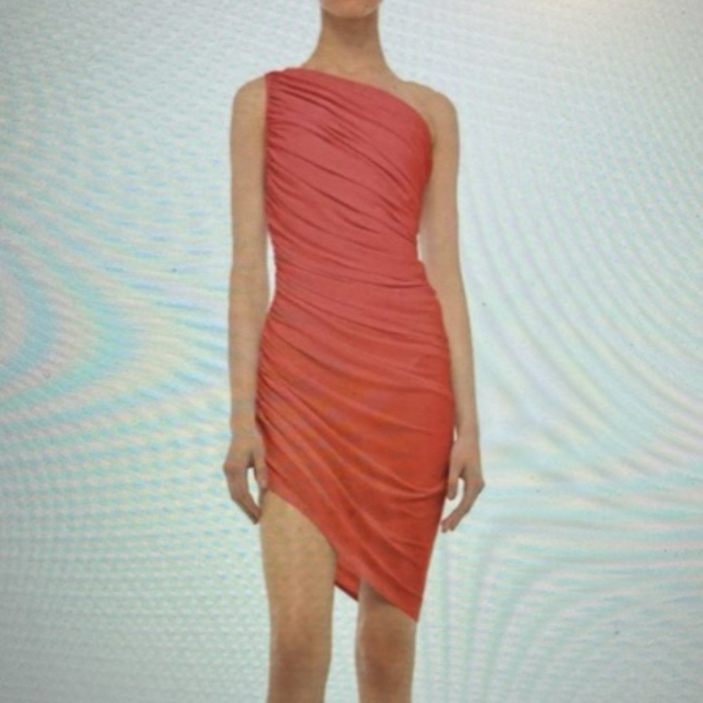 Norma Kamali Diana Mini Dress S - Papaya